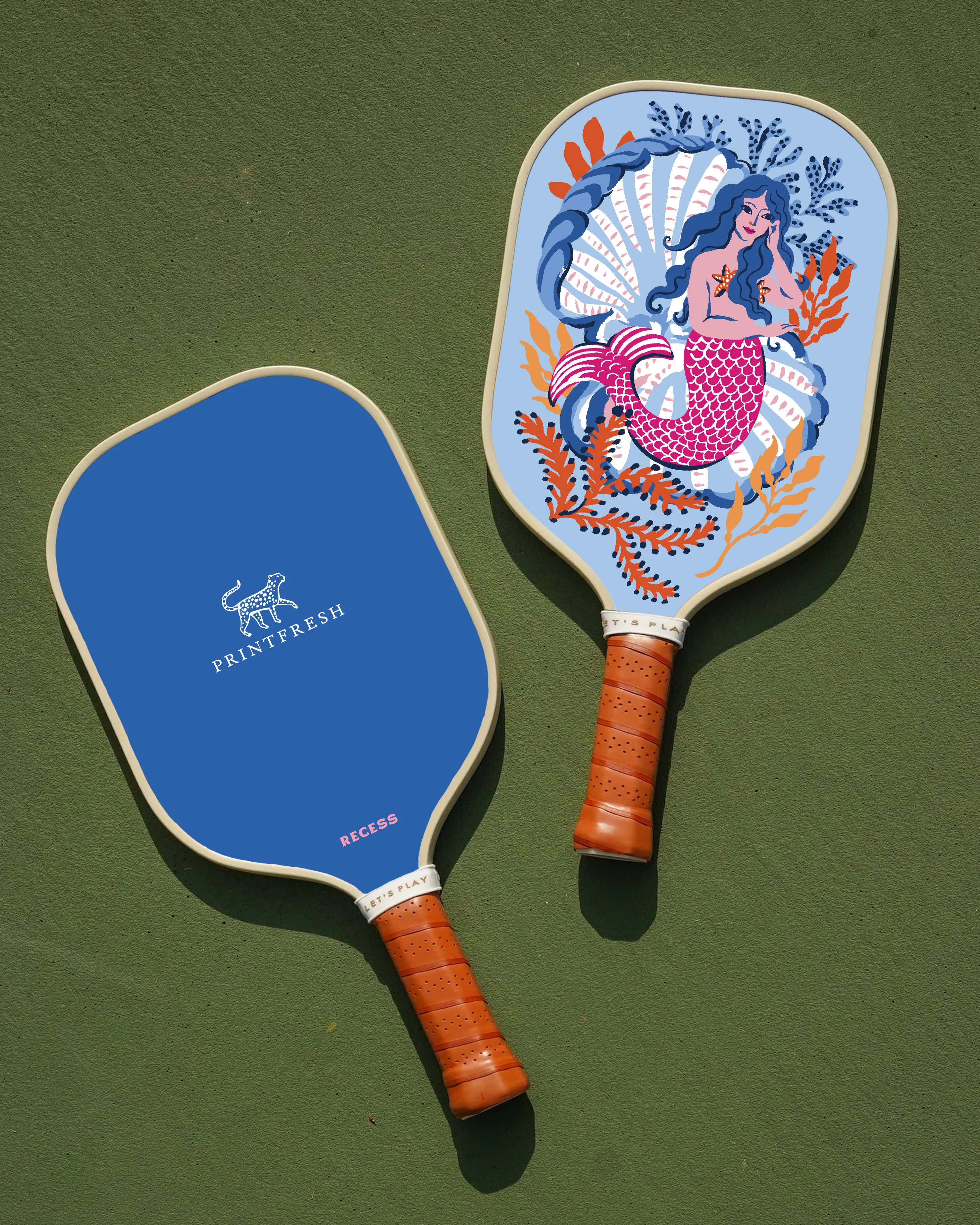 Tidal Tapestry - Pickleball Paddle - Saltwater Blue | Printfresh