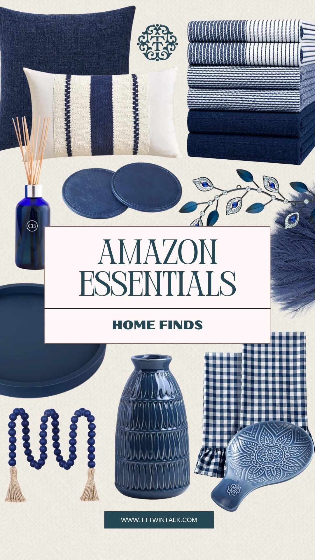 Amazon home finds that are making me want to refresh every room in the house. I’m loving all the navy and blue details, especially the pillows, kitchen towels, and pretty little decor pieces. These are such easy finds for adding a classic coastal feel to your home.

#LTKSeasonal #LTKHome #LTKOver40