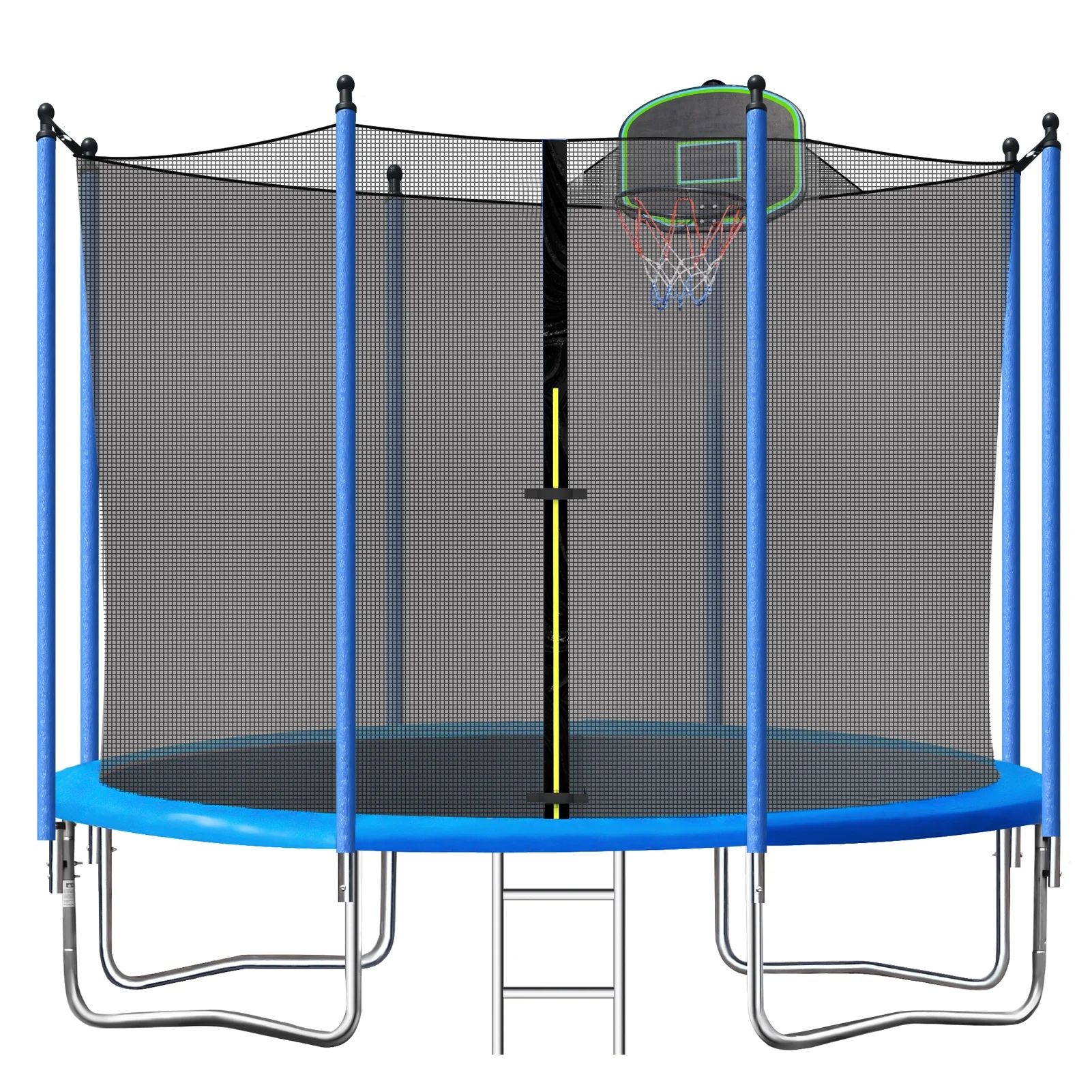 SEGMART 10ft Trampoline for Kids with Basketball Hoop and Enclosure Net/Ladder,Blue | Walmart (US)