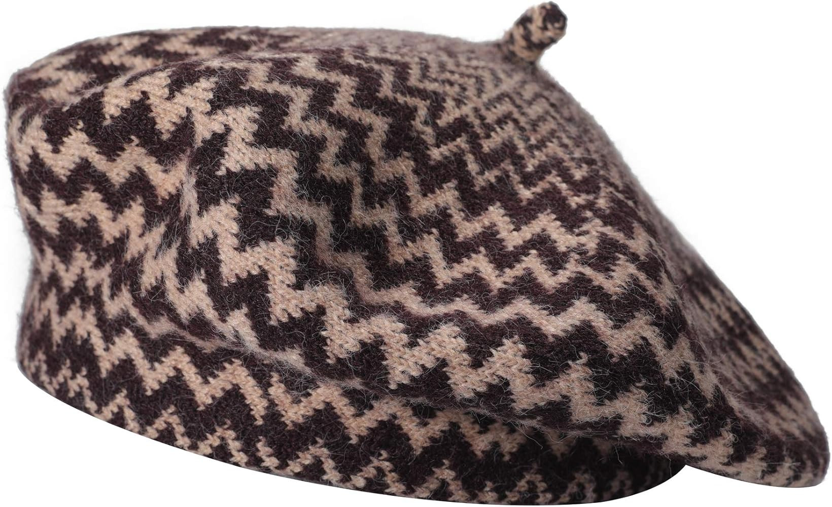 ZLYC Women Winter Berets Hat French Cashmere Warm Artist Classic Print Hat | Amazon (UK)