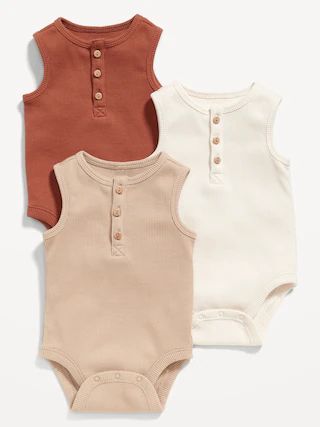 Sleeveless Thermal-Knit Henley Bodysuit for Baby | Old Navy (US)