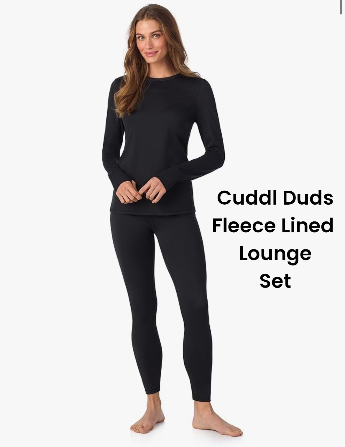 Cuddl Duds has been a beloved brand for years since they make excellent layering & lounge clothing. This is one of their newest sets, and it’s wonderful! Both pieces are fleece lined and so warm and snuggly - also perfect for layering under anything, and even great as pajamas this frigid time of year. Tons of beautiful colors available on sale right now! 

#LTKActive #LTKSeasonal #LTKSaleAlert