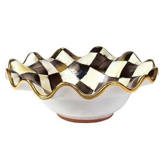 Courtly Check Fluted Breakfast Bowl | MacKenzie-Childs
