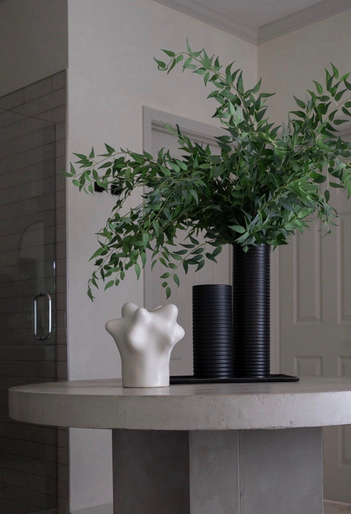 The perfect faux flower recipe: Italian ruscus + cylinder vases. Obsessed !!!

#LTKdayinmylife #LTKSeasonal #LTKHome