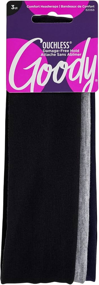Goody Ouchless Comfort Headwraps - 3 Count(Pack of 1), Assorted Made from Fabric that is Soft and... | Amazon (US)