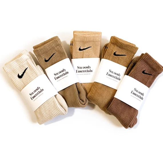 Nike Neutral Adult Socks Custom Hand Dyed Everyday Socks | Etsy | Etsy (US)