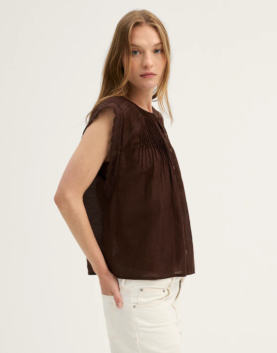 Lace-Trim Sleeveless Top | Madewell