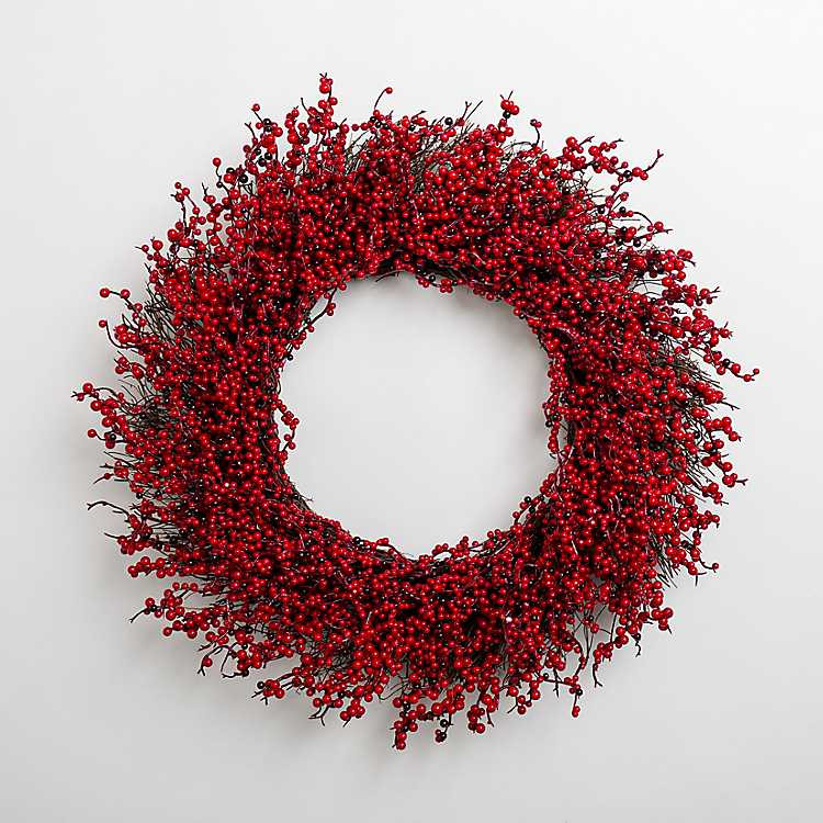 New! Red Berry Christmas Wreath | Kirkland's Home