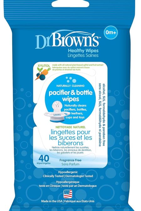 Dr. Brown's Bottle and Pacifier Healthy Wipes, Naturally Cleaning for Bottles and Baby Items

#LTKtravel #LTKbump #LTKbaby
