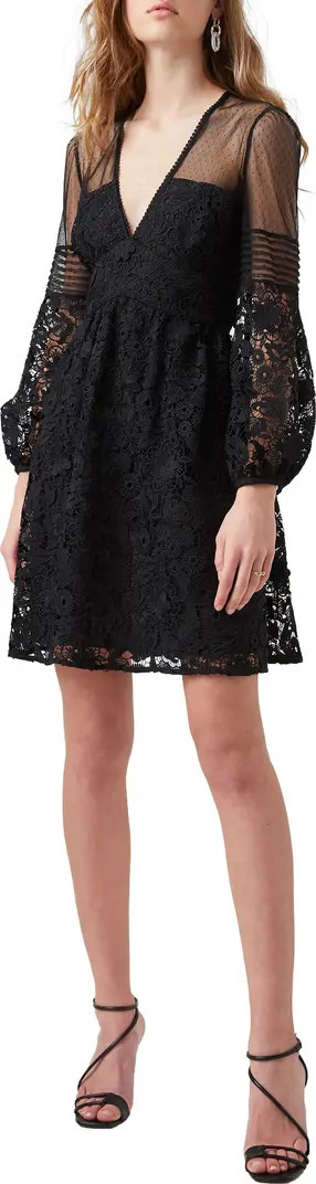 Long Sleeve Lace Minidress | Nordstrom