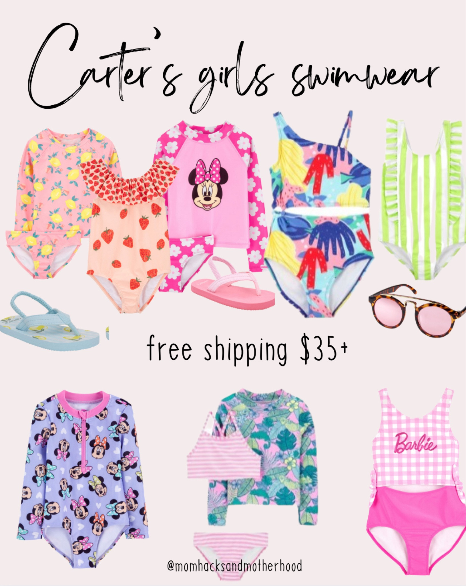 Girls (all sizes) swimwear! Babies - teens. Minnie Mouse, Barbie, lemons, beachy, little mermaid, fruit

#toddlergirlsswim #babygirlswim #babygirlsunnies #toddlergirlsunglasses 

#LTKkids #LTKSeasonal #LTKbaby