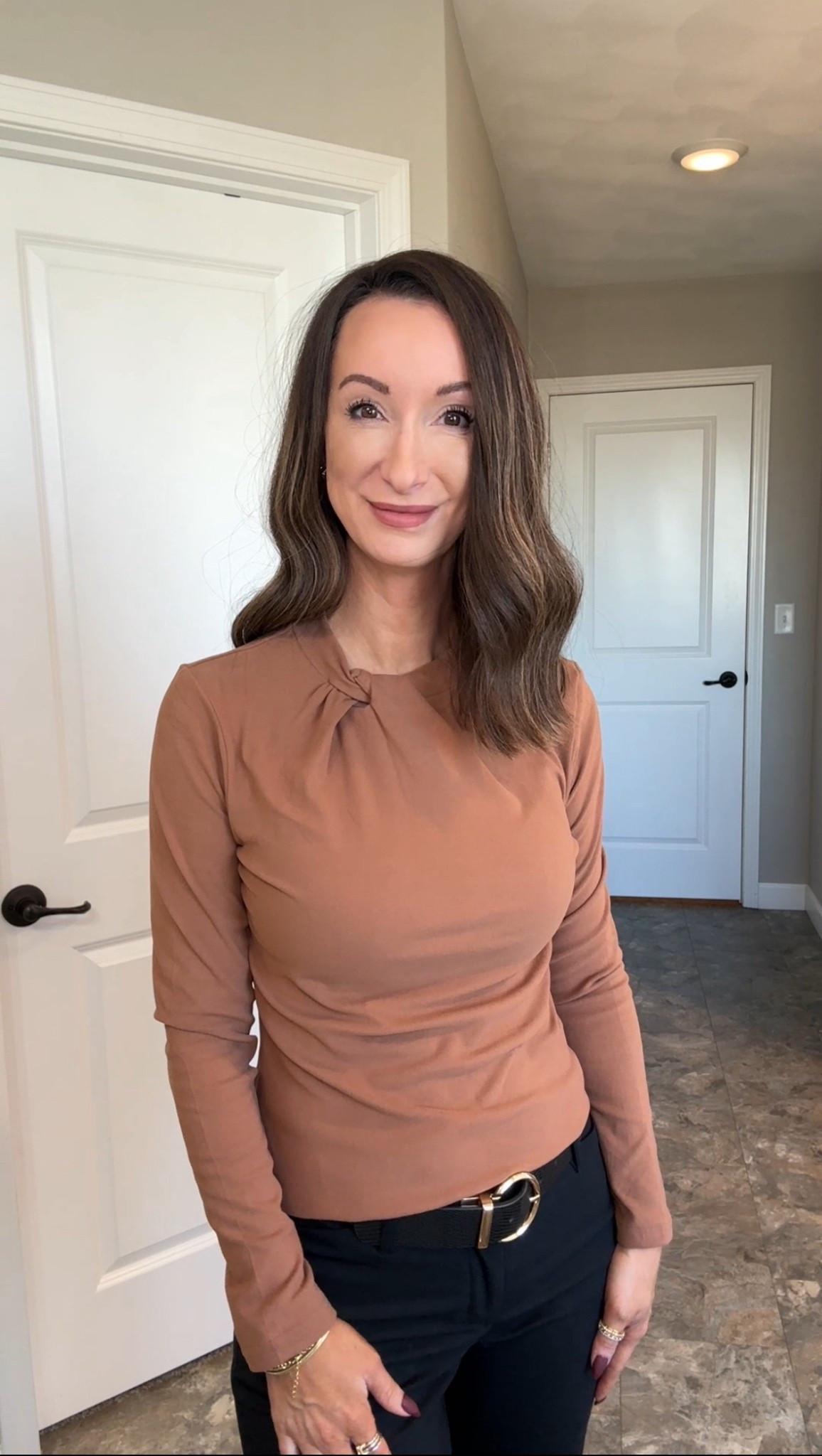 Amazon work outfit find! This business casual look is perfect for the office—comfortable, polished, and affordable. Love how easy this top and pants make getting ready in the morning.#LTKStyleTip 

#LTKWorkwear #LTKOver40