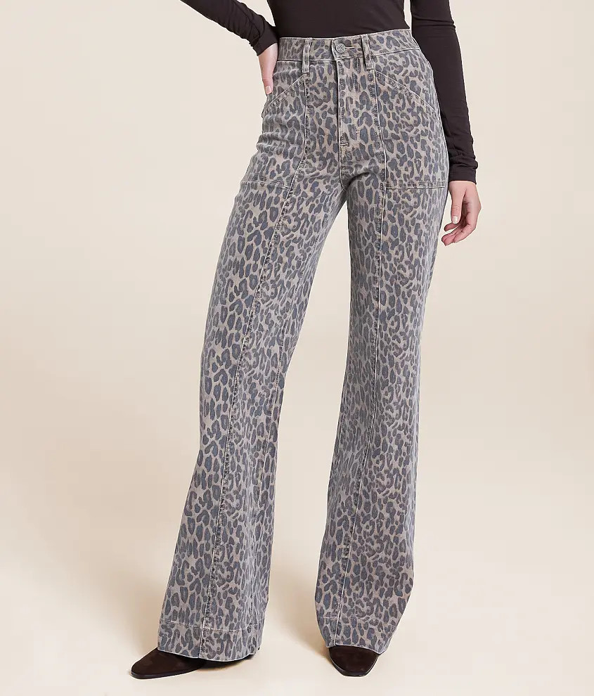 Happi Cheetah Flare Stretch Jean | Buckle