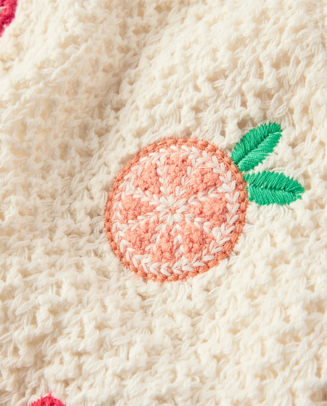 Baby Girls Sleeveless Crochet Applique Fruit Romper - Amalfi Coast - WHITE | Gymboree | Gymboree