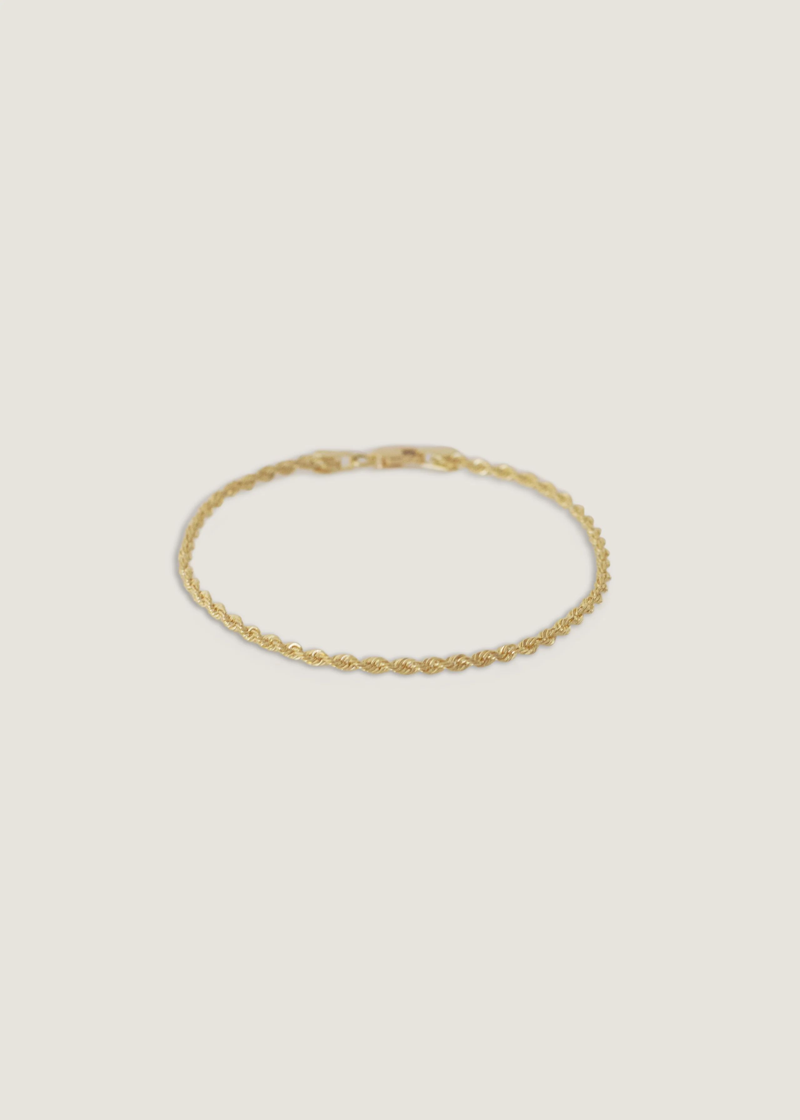 Rope Chain Bracelet 14k Gold - Kinn | Kinn