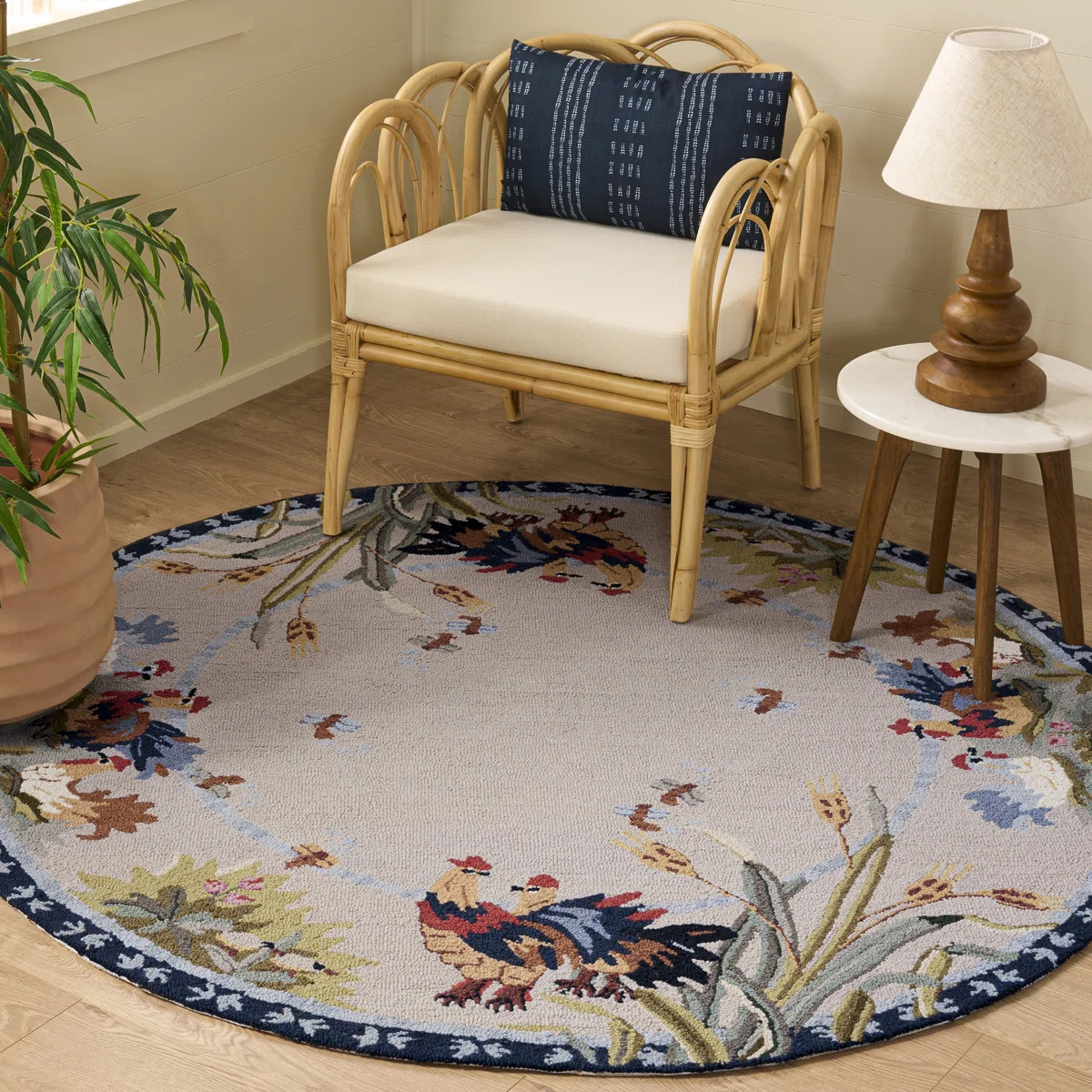 Kinchen Hand Hooked Wool Oriental Rug | Wayfair North America