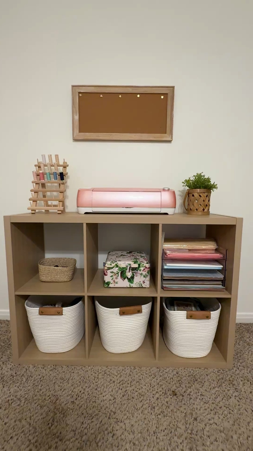 These cube shelves are some of my favorite organizing systems to use in our home. This six cube shelve is used for craft and sewing items. I also have a two cube shelves in out laundry room. These shelves systems are versatile and could also be used for many other organization options- toy storage, clothes storage, homeschool organizing, and more.

#LTKHome