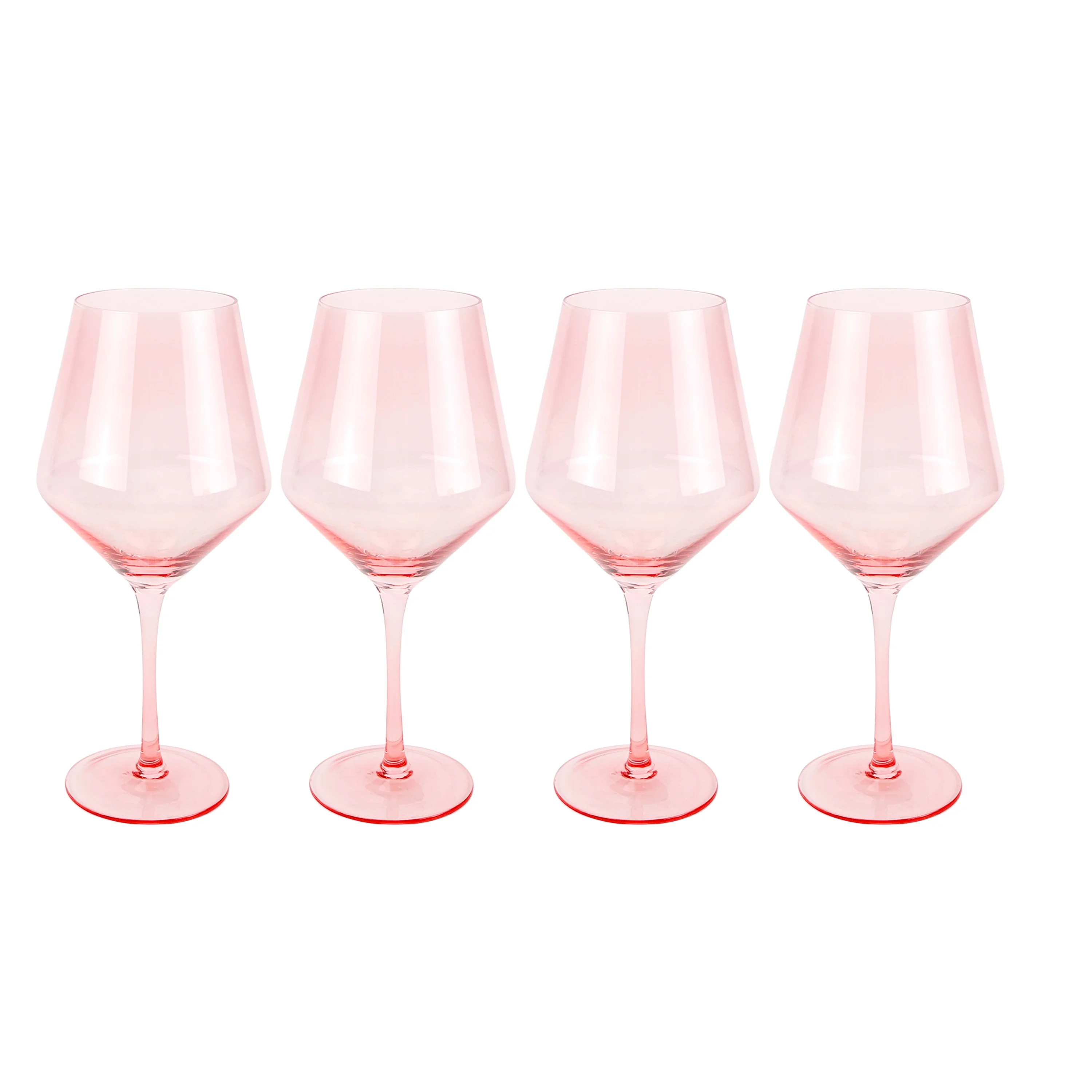 Just Feed Me by Jessie James Decker 4-Piece 22-Ounce Stemmed Wine Glass Set, Dusty Rose - Walmart... | Walmart (US)