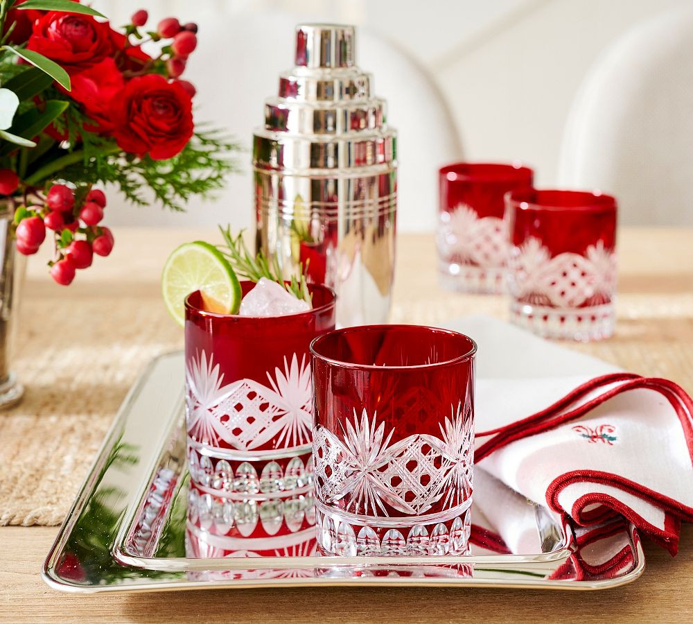 Antique Cut Double Old Fashioned Glasses | Pottery Barn (US)