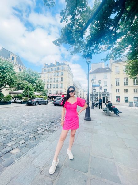 What I wore in Paris🥹💕💕💕🌸This mini dress is just as cute as it is comfy😉 
Plus it’s on sale too!😜Wearing a Size M as I didn’t want it to be too short. Paired this with a pair of comfy sneaks to walk around town☺️






#pinkdress #pinkpuffsleeve #ltksummerstyle #ltkspringstyle #ltkU #lttravel #vicicollection #ltksalealert #pinkminidress #minidresses #summerdress #puffsleevedress

#LTKstyletip #LTKSeasonal #LTKfindsunder100