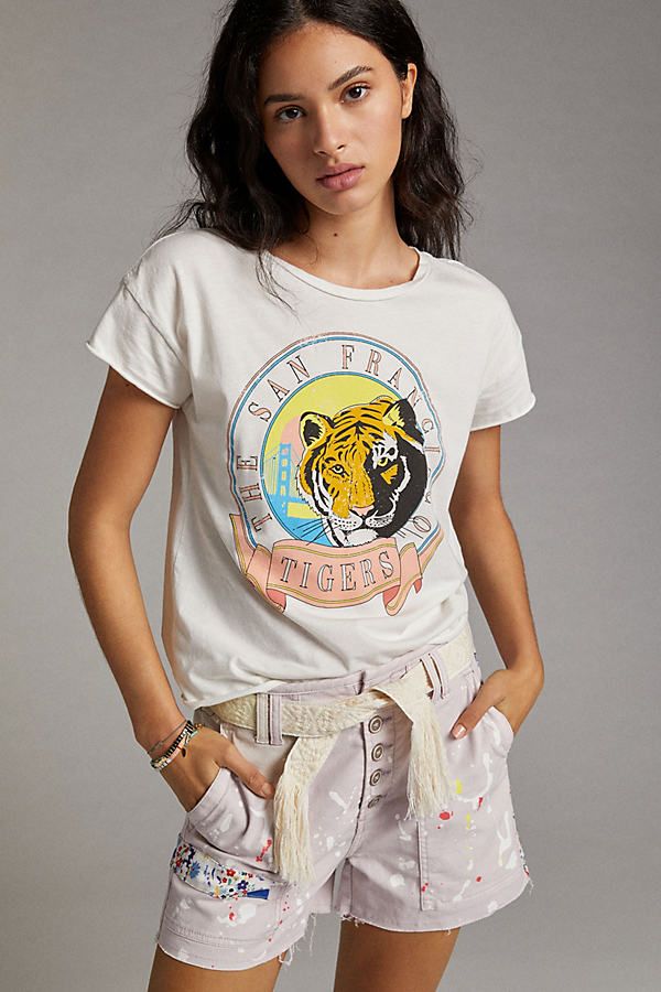 San Francisco Tigers Graphic Tee By Midnight Rider in White Size XS | Anthropologie (US)