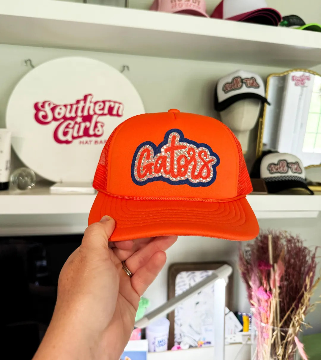 Florida Gators Trucker Hat Rhinestone University of Florida Patch Trendy Hats Trucker Hat Bling H... | Etsy (US)