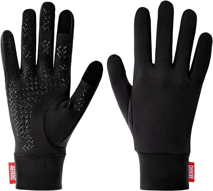 Aegend Lightweight Running Gloves Warm Gloves Mittens Liners Women Men Touch Screen Gloves Cyclin... | Amazon (US)
