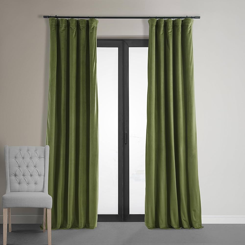HPD Half Price Drapes Signature Blackout Velvet Curtains 96 Inches Long Heat & Full Light Blockin... | Amazon (US)