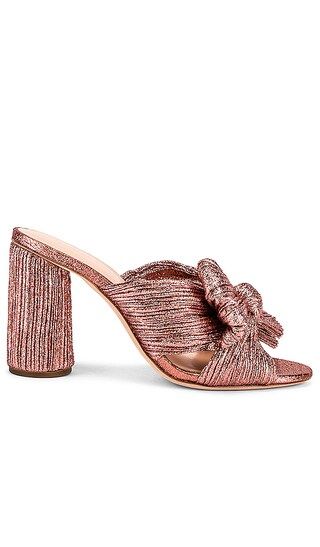 Penny Pleated Knot Mule in Metallic Rose | Revolve Clothing (Global)