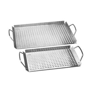 11 in. x 17 in. Stainless Steel Grill Topper Grid (2-Set) | The Home Depot