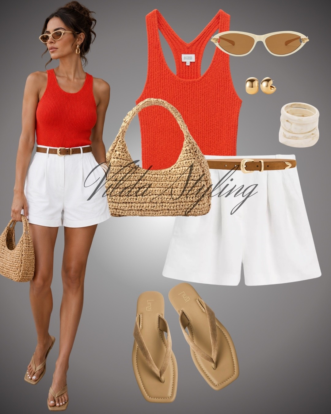 Simple pieces, endless styling possibilities. ❤️🍊 A pop of red, crisp white shorts, and neutral accessories = the perfect effortless summer look. Save this outfit for your next sunny day. ☀️🤍
#LTKStyle #LTKFashion #SummerStyle #SummerOutfit #CasualChic #EverydayStyle #NeutralStyle #OutfitInspo #FashionInspo #EffortlessStyle #VacationStyle #OOTD #StyleInspiration #ChicStyle #FashionFinds

#LTKsummer #LTKeurope #LTKstyletip