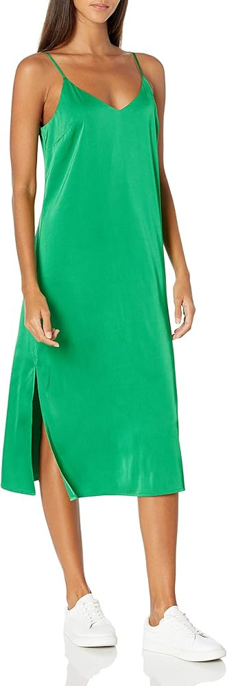 The Drop Women's Ana Silky V-Neck Midi Slip Dress | Amazon (US)