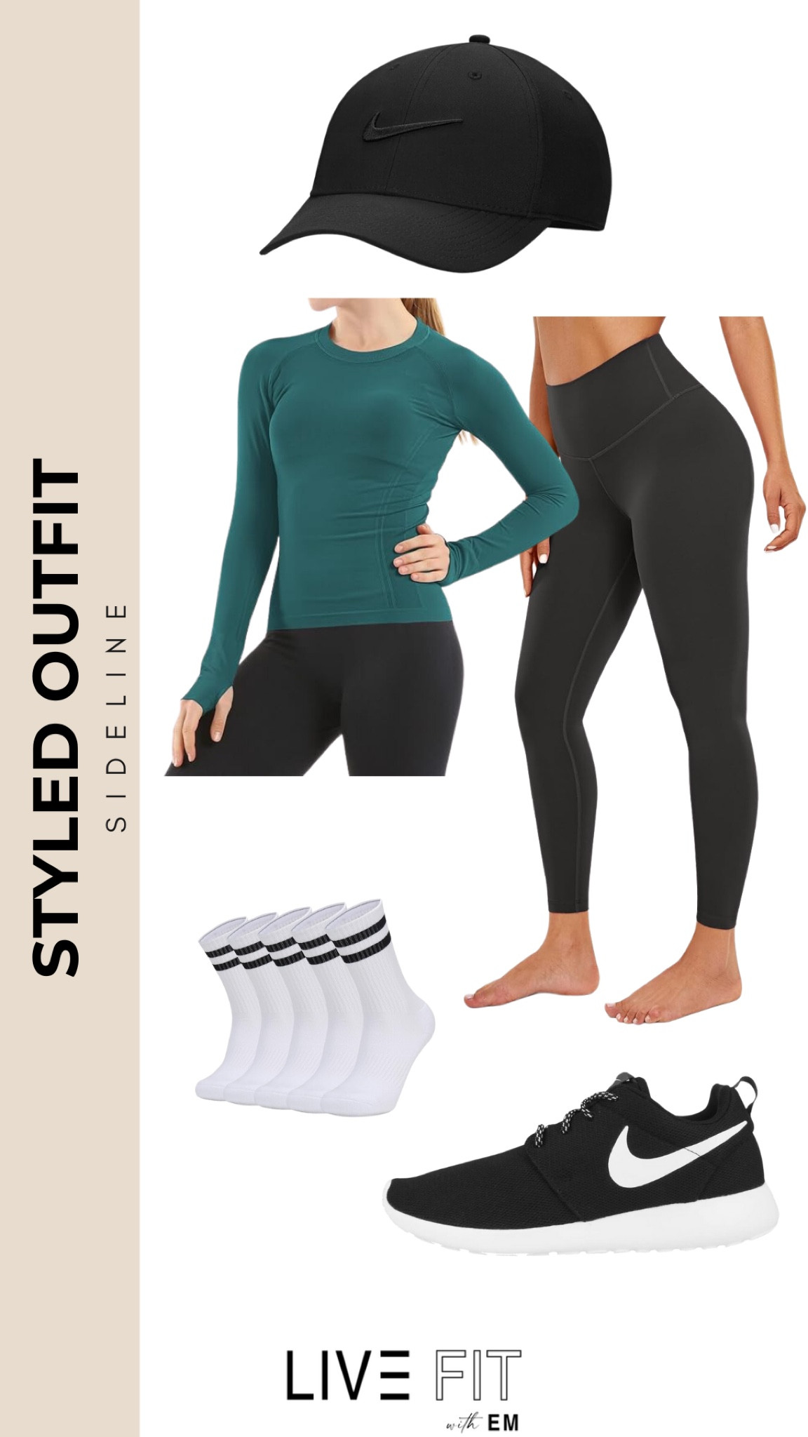 Stepping into the week with a look that's as functional as it is stylish 🏃‍♀️✨. From the Nike hat down to the socks and Roshe shoes, this outfit is perfect for those who value comfort without compromising on style. Ready, set, go conquer your fitness goals! #NikeWomen #FitnessFashion #Athleisure

#LTKStyleTip #LTKActive #LTKFitness