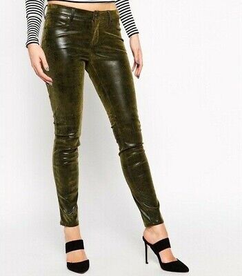 BLANK NYC Green/Black/Olive Distressed Faux Suede/Leather Skinny Jeans/Pants, 30  | eBay | eBay US