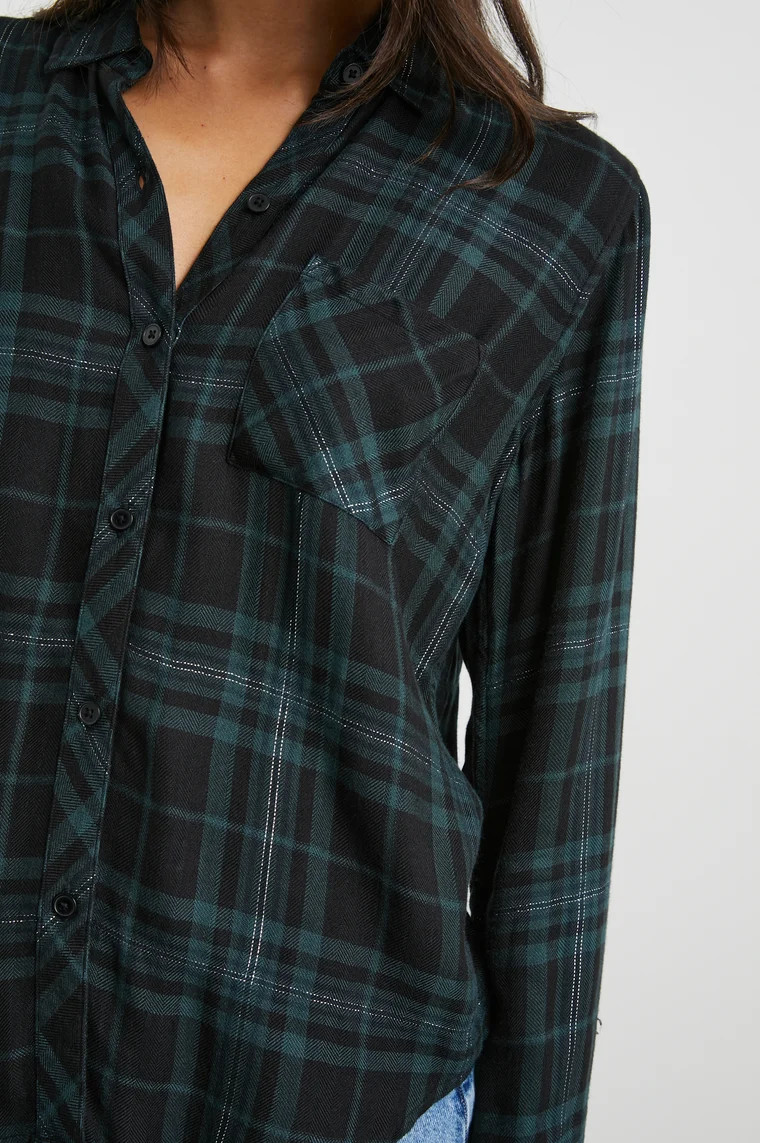 HUNTER SHIRT - FOREST SLATE TINSEL | Rails