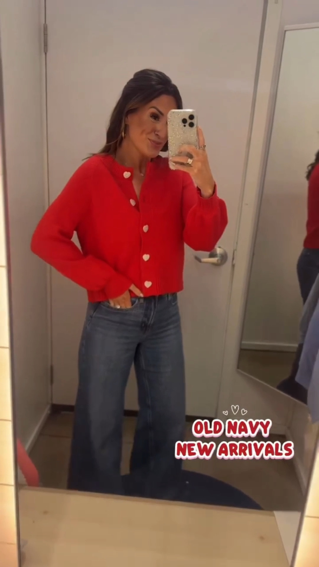 Im 5”6 for reference! Usually between a 0-2, XS/S, and 32D. I always go with my smaller size in Old Navy. 

Red Sweater: XS
Denim Jeans: 0 Regular 
Green Shirt: Small 
White Jeans: 0 (these did run smaller in my opinion, usually colored denim runs slightly smaller)
Denim Jackets: Small 
White Bubble Hem Sweater: XS  
White Collared Shirt: XS 
Solid blue Sweater: Medium 

I’ve been looking for some cropped denim jackets for you guys and these two are great options! I’m also obsessed with that basic green tee- comes in several colors! And of course you guys already know how I feel about those denim jeans, 10/10! That cutie red heart sweater for sure came home with me and so did the white button up sweater! 

#oldnavy #oldnavystyle

#LTKgrwm #LTKFindsUnder50 #LTKmomlife