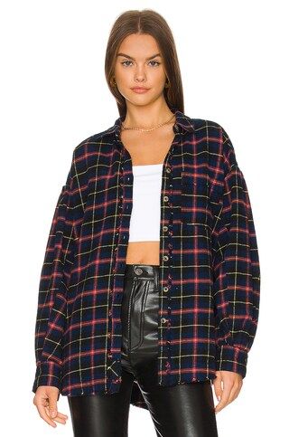 Free People Happy Hour Plaid in Navy Combo from Revolve.com | Revolve Clothing (Global)