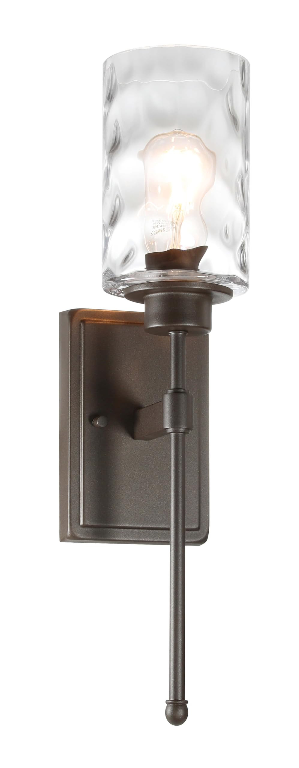 XiNBEi Lighting Wall Light 1 Light Wall Sconce with Glass, Classic Bathroom Vanity Light Dark Bro... | Amazon (US)