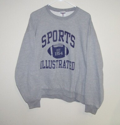 Vtg Jerzees Sports Illustrated Men’s XL Crewneck Sweatshirt Gray Football 1954  | eBay | eBay US