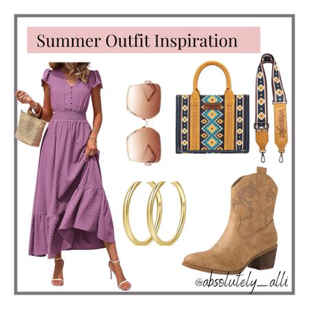 Cowboy boots | summer dress | | casual outfit | work outfit | date night outfit | 

#LTKItBag #LTKStyleTip #LTKShoeCrush