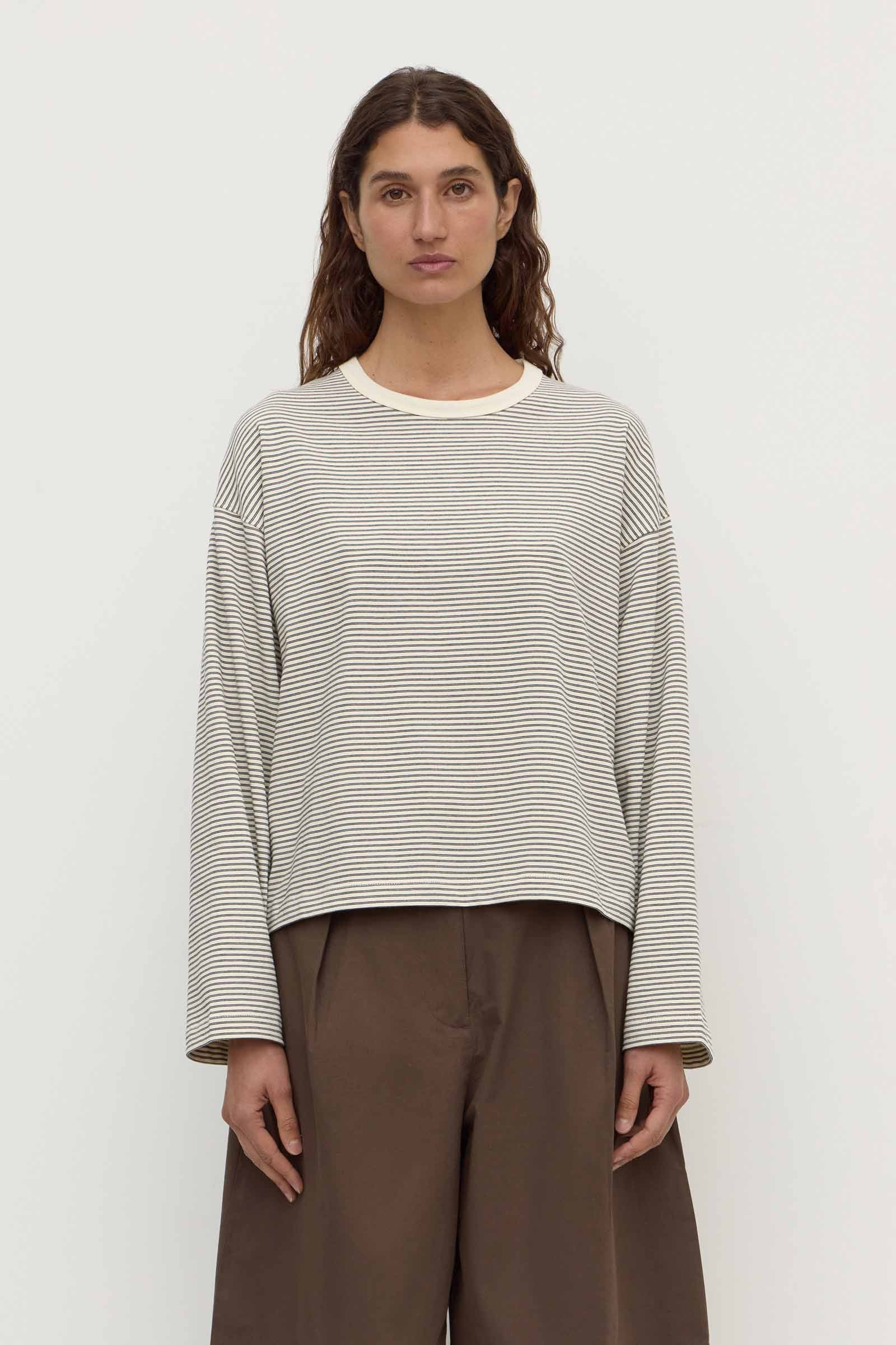 Malone Stripe Wide Sleeve Tee | Assembly Label