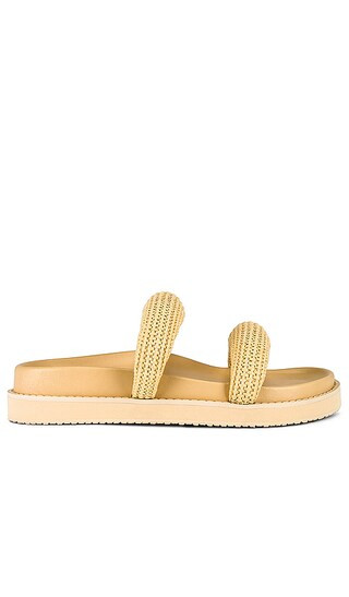 Lupita Puffy Strap Raffia Platform Sandals in Natural | Revolve Clothing (Global)