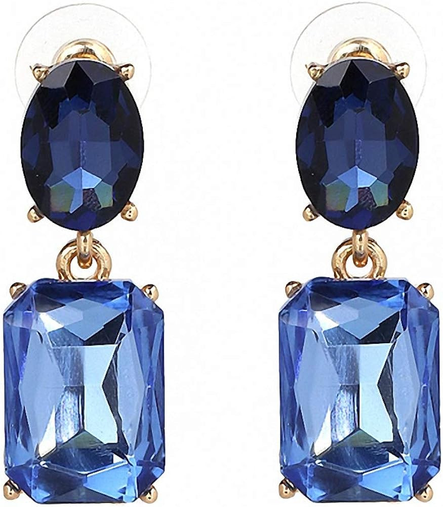 Bohemian Stud Earrings Women Wedding Jewelry Boho Statement Rhinestone Earrings Light Green | Amazon (US)