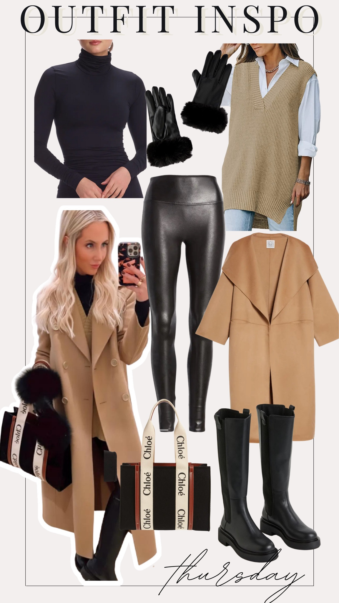 Brown and black outfit inspo - outfit inspiration - faux leather leggings outfit - winter outfit 

#LTKSeasonal #LTKfit #LTKstyletip