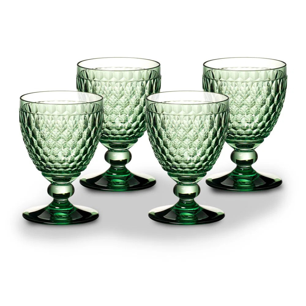 Villeroy & Boch Boston Colored Lead Free Crystal Goblet Set (Set of 4) | Wayfair North America