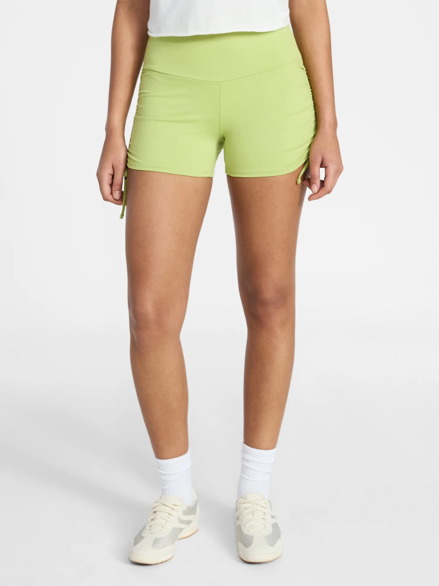 No Boundaries Ruched Side Bike Shorts, 4" Inseam, Women’s XXS-XXL | Walmart (US)