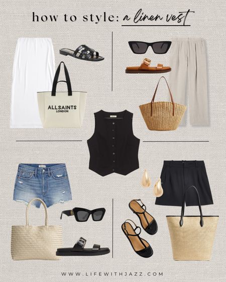 How to style a linen vest 4 ways 

- Madewell items are 20% off this weekend 

Linen vest / summer style / spring style / maxi skirt / knit skirt / linen pants / denim shorts / linen shorts / beige tote / straw tote / sandals / sunglasses / elevated / chic / casual 

#LTKxMadewell #LTKStyleTip