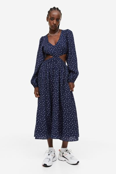 Balloon-sleeved Cut-out Dress | H&M (US + CA)