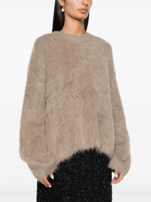 TOTEME brushed-finish Sweater | Neutrals | FARFETCH UK | Farfetch Global