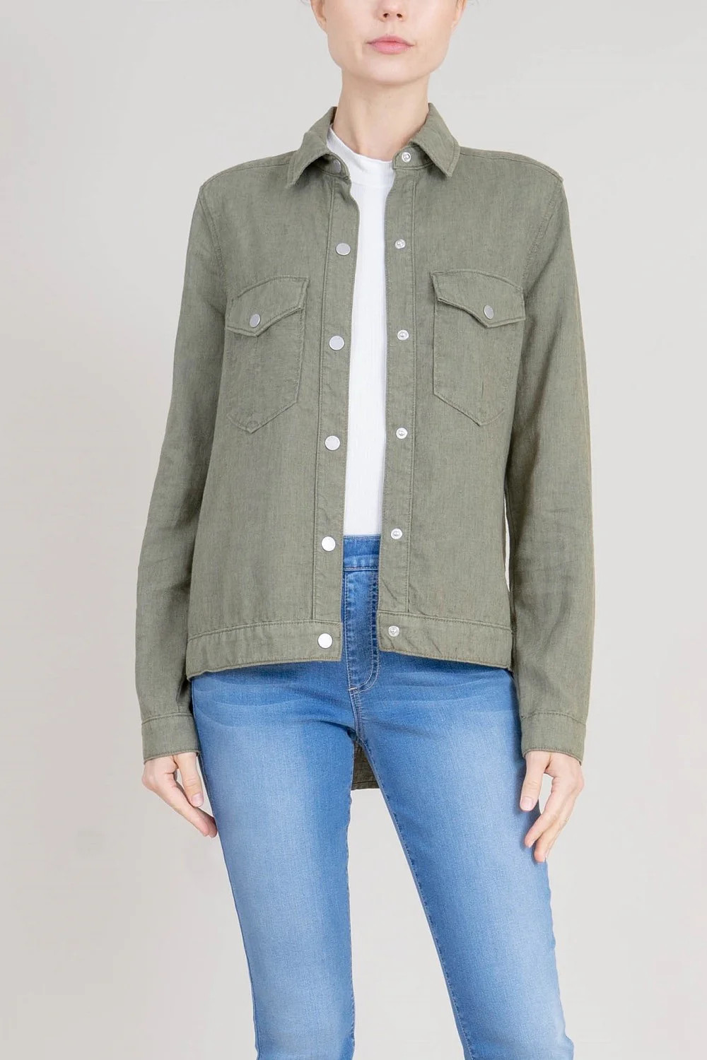 LEVEL 99 JEANS | Gwen Lightweight Linen Tencel Chore Jacket | Level 99 Jeans